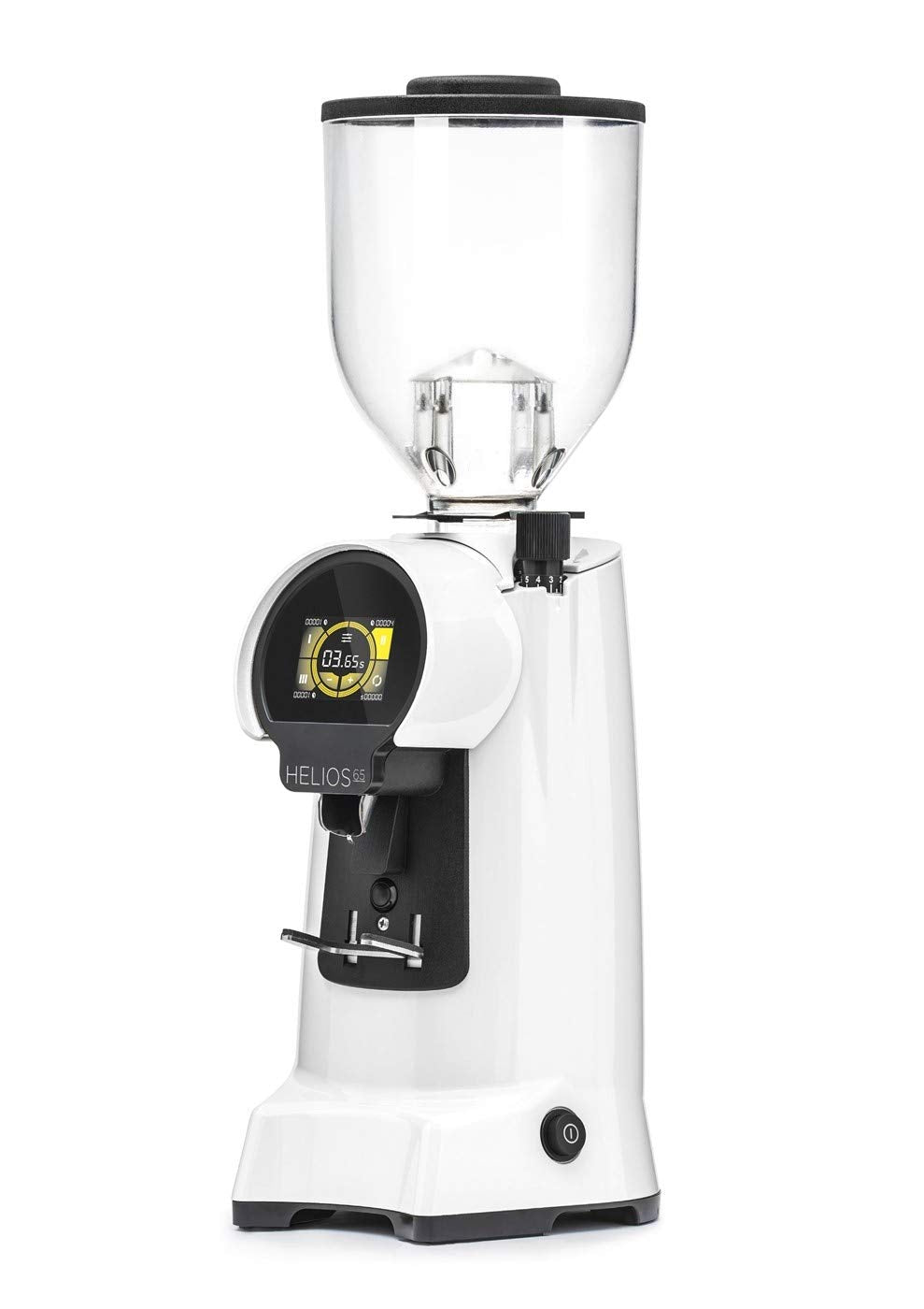 Eureka Helios 65 Commercial Espresso Grinder | Touchscreen | 65mm Burrs | Programmable | Stepless | (White)