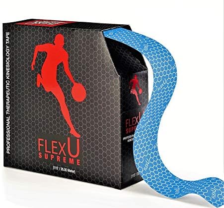 FlexU Kinesiology Tape Bulk Pack; Therapeutic Recovery Tape; Hypoallergenic, Long-Lasting; Reduces Risk of Sports Injuries, Alleviates Pain; Promotes Fast Recovery; Pro Grade