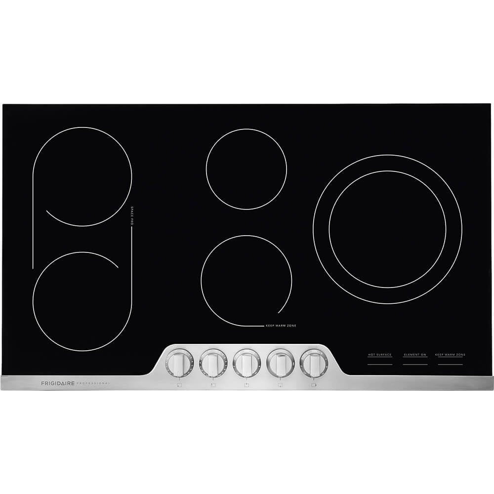 Frigidaire Professional 36 Inch Electric Range, Ceramic Glass Cooktop 5-Burner Flat with Stainless Steel Trim, FPEC3677RF