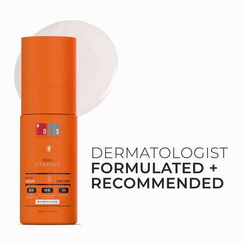 DS Labs 35% Vitamin C Brightening Serum, 30mL – Radiance, Hydration, With Vitamin E & Squalane, Supports Smoother, More Even Looking Skin, Vegan, Fragrance-Free, Paraben-Free