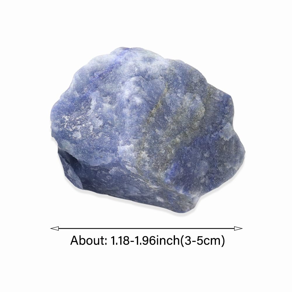 2PCS Natural Raw Stone Healing Crystals Bulk Healing Gemstones for Reiki Tumbling Fountain Rocks Meditation Garden Home Decor (Blue Aventurine)