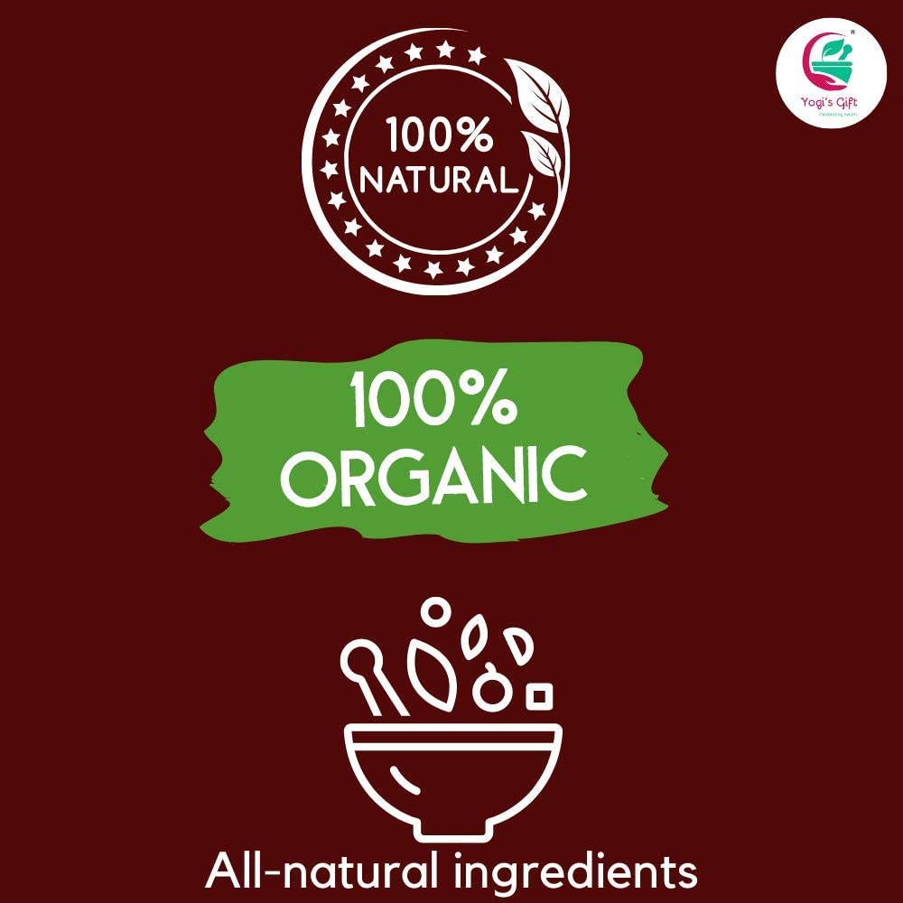 Herbal Hair Care Combo Pack (3.5oz Each, 500g), Pack of 5 Hair Mask with Ayurvedic Powders, Amla, Reetha, Shikakai, Brahmi, Hibiscus for Hair Growth, 17.65oz By Yogi's Gift®