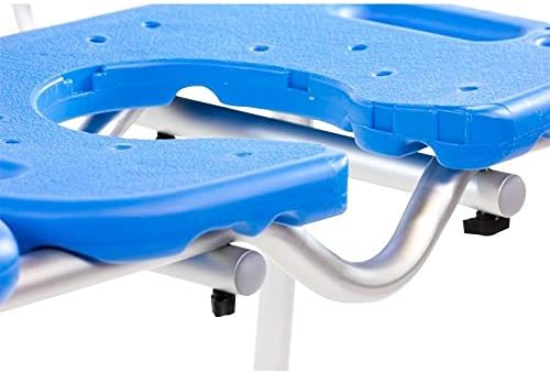 Platinum Health Bath Transfer Bench with Cutout Shower Seat, Deluxe All-Access Chair for Tub and Shower Transfers, Raised Toilet Seat for Seniors and Elderly, Adjustable Height, Includes Insert, Blue
