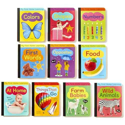 Early Learning Library: Box Set 10 Board Books for Kids (My First Home Learning)