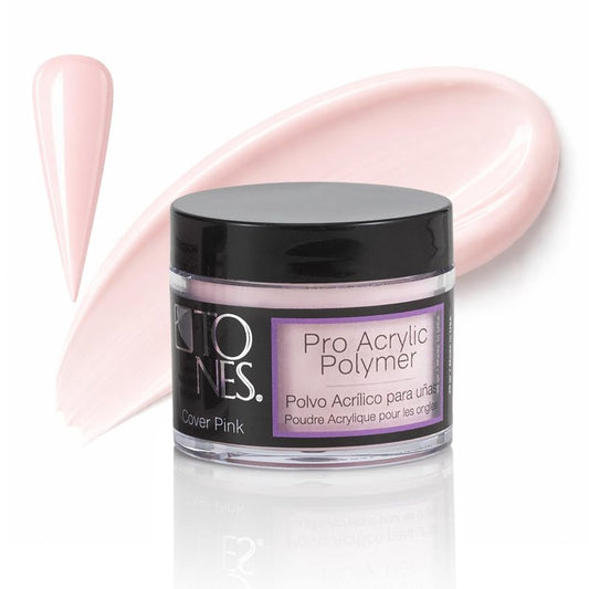 TONES Cover Acrylic Nail Powder – Cover Pink (Soft Nude Pink) | Non-Yellowing Salon-Quality Polymer for Extensions & 3D Art | MMA-Free | Made in USA (1.5 oz)