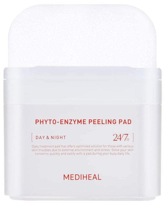 MEDIHEAL Phyto Enzyme Peeling Pad - Vegan Face Resurfacing Gauze Pads with LHA & Papaya Enzym - Pore Tightening Pads to Control Sebum - Exfoliating for Dead Skin Cells, 90 sheets