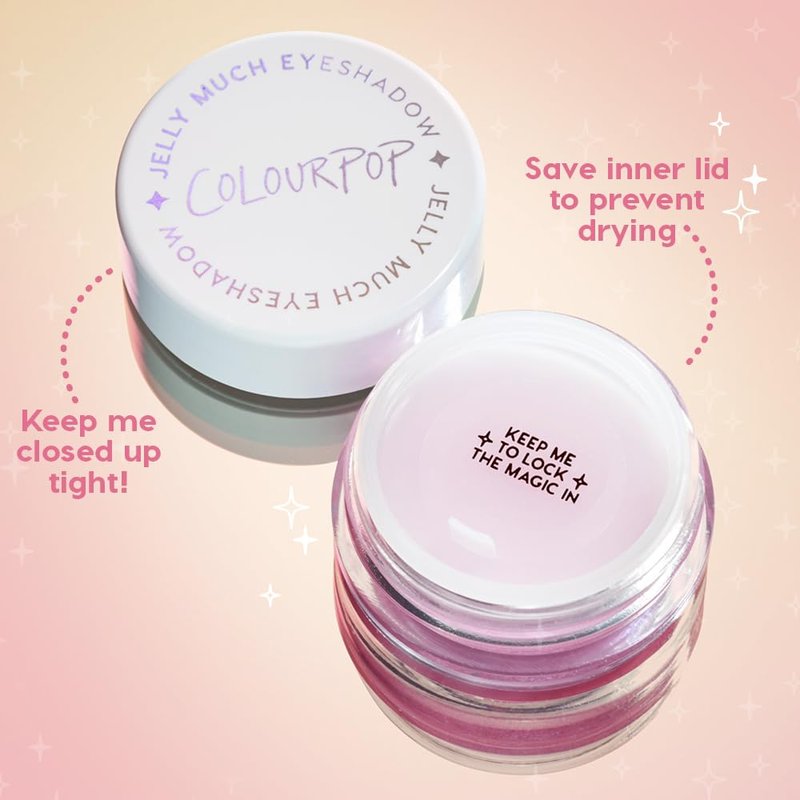 ColourPop Jelly Much Gel Eyeshadow - Glitter Eyeshadow with a Water-Based Gel Formula - Provides Intense Color Payoff with Minimized Creasing & Fading - Hallucinogenius (0.23 oz)