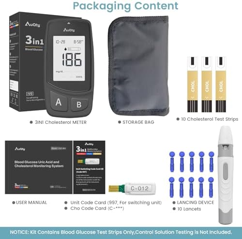 Cholesterol Test kit with 10 Cholesterol Test Strip for Home Use