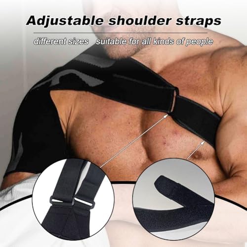 Anaconda Shoulder Brace for Men, Adjustable Compression Support Sleeve, Rotator Cuff Shoulder Brace, Compression Support Pain Relief, Arm Sling Injury and Torn Rotator Cuff for Left or Right Arm(XX-La