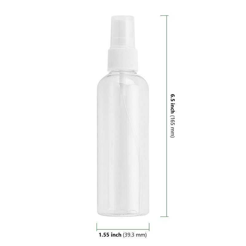 HAKZEON 60 PCS 4oz Plastic Spray Bottles, Refillable Empty Travel Spray Bottle, 120ml Clear Small Mist Spray Bottle for Traveling Make Up Perfume