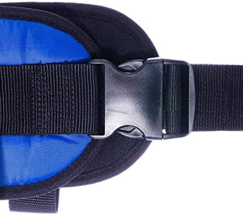 COW&COW Padded Gait Belt with 4 Handles and Quick Release Buckle 5.5 inchs(Blue, S/24inches-30inches)