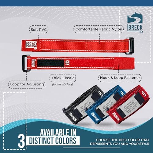 Personalized Medical ID Bracelet for Men & Women – Custom Engraving for Emergency Identification – Nylon Wristband with Medical Information – Ideal for Sport, Travel & Outdoor Activities