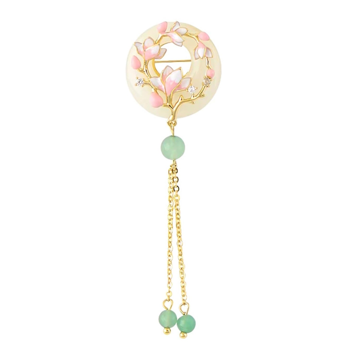 HETICA Women Animal Floral Brooch Pin Accessory Perfect as a Gift for Anniversary Celebrations, Parties, Or Everyday Wear (Fringe Magnolia)
