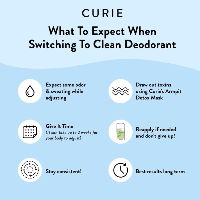 Curie Natural Deodorant for Women - Ocean Air - Aluminum Free, Clean, Sustainable, Vegan, Paraben Free (3pk)