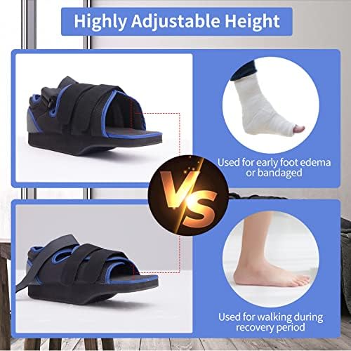 GHORTHOUD Post-op Shoes for Broken Toe Medical Orthopedic Foot Brace Off-loading Healing shoe for Foot Surgery (Small)
