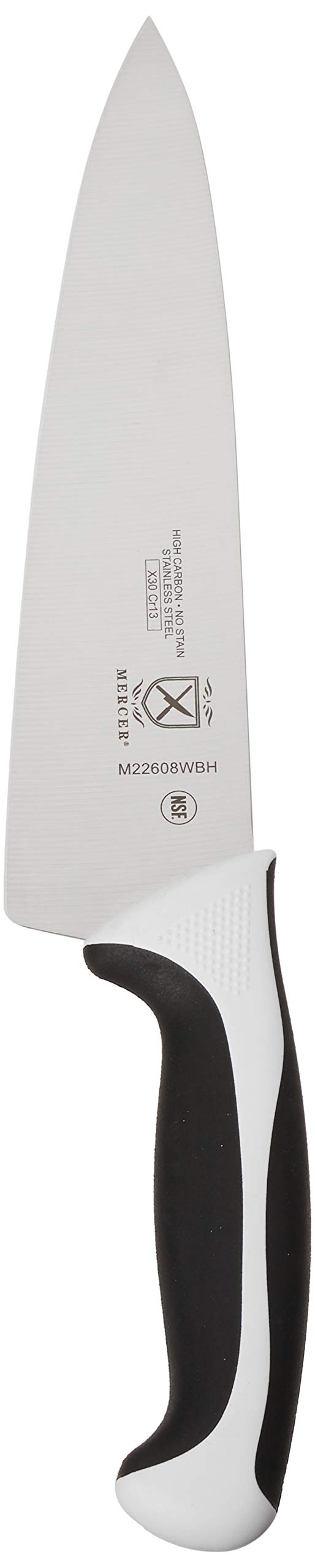 Mercer Culinary Millennia 8-Piece Knife Roll Set, White Handles