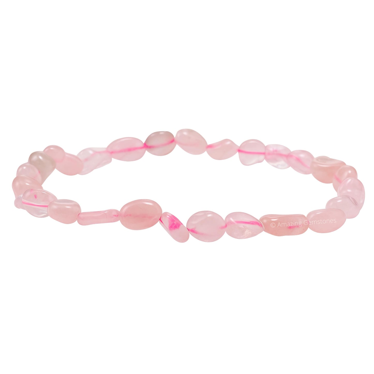 Amazing Gemstone Rose Quartz Bracelet for Women Men's Gifts - Chakra Protection Mens Bracelet - Rose Quartz Crystal Tumbled Stone - Beaded Pulseras Para Hombres Mujer Christmas Stocking Stuffers