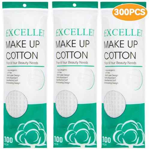 300PCS Cotton Rounds - Cotton Pads Face Pads Makeup Remover Round for Face, Eye, Makeup, Remover,Cleansing, Exfoliating