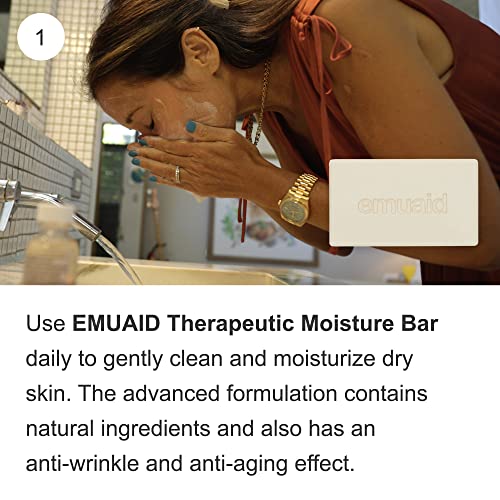 EMUAID Acne Erasing Trio - Therapeutic Moisture Bar, Overnight Acne Solution, EMUAIDMAX First Aid Ointment - Skincare Set Targets Cystic Acne, Clears Blackheads, Helps Improve Acne Scars & Blemishes