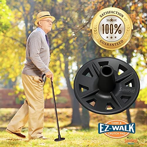 EZ-Walk/SandPad LandPad All Terrain Stabilizer Cane Tips (Single Pack) Made in The USA