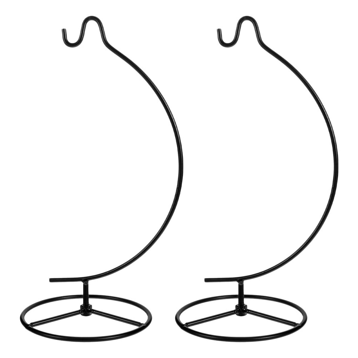 jojofuny 2pcs Metal Moon-shaped Hanging Ornament Display Stand Holder for Air Plant Terrariums and Glass Globe Pots Indoor Home Décor Hanging Rack