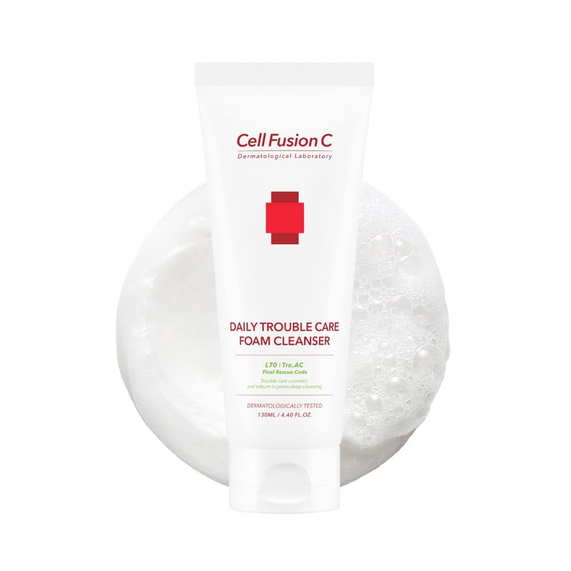 Cell Fusion C Tre.AC Daily Trouble Care Foam Cleanser, Gentle Foaming Cleanser for Acne-Prone Skin, Salicylic Acid to Help Clear Acne, 3.38 fl.oz