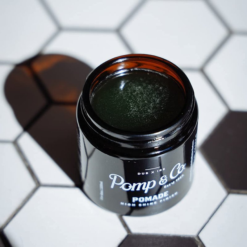 Pomp & Co High Shine Pomade, Mens Styling Pomade For A medium Strong Hold With A Wetlook Finish, Water Based Pomade 120ml