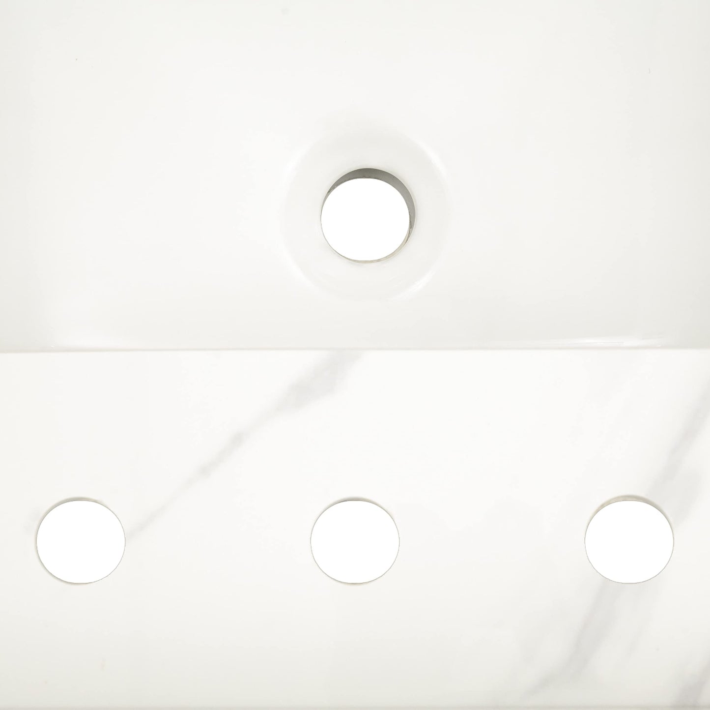 MSI Calacatta Lumas Vanity Top with Under Mount Rectangle Double Bowl Ceramic Sinks, Engineered Marble Stone, 4" CC Faucet Holes, 61"X22"