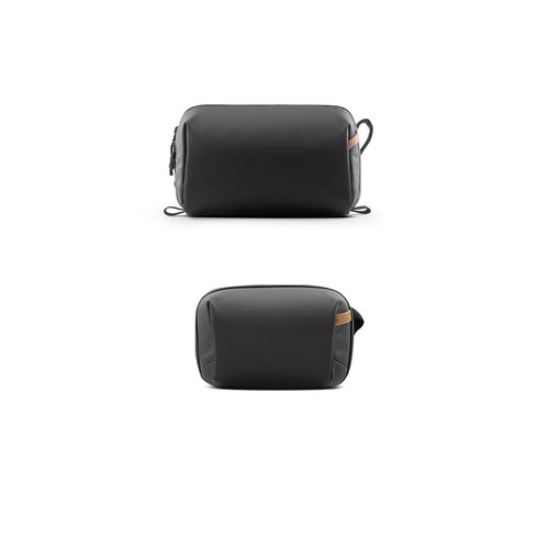 PGYTECH Wash Pouch Toiletry Bag Mini Tech Accessories Pouch Electronics Organizer Bag, Black