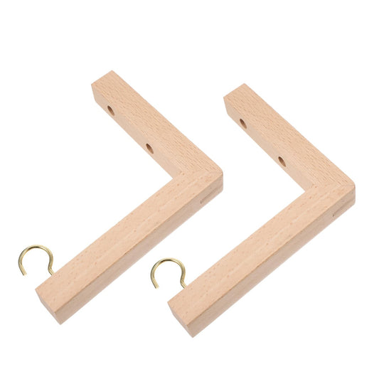 Abaodam 2Pcs Wall Mounted Hooks Sturdy Wooden Plant Hanger Bracket for Hanging Baskets Bird Feeders Lanterns Wind Chimes and Design for Use