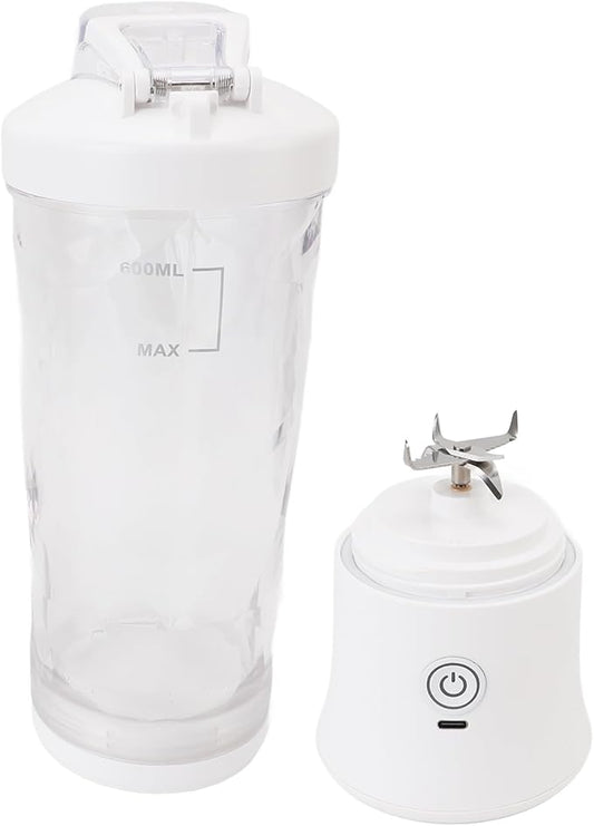 Portable Blender, 600ml 18000RPM USB C Rechargeable Mini Juicer Cup with Stainless Steel Blades and RGB Light, for Travel Gym Outdoor Sports