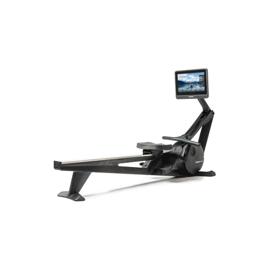 Hydrow Wave Rowing Machine with Immersive 16'' HD Touchscreen - Live Home Workouts Membership (Sold Separately), Electromagnetic Drag Technology, 375 lb Weight Capacity, Pirate Black (MNRW02A)