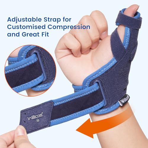 Thumb Brace for Arthritis Pain and Support, CMC Joint Spica Splint for Carpal Tunnel,Sprained,Tendonitis Injury Relief- Left or Right Hands(Medium,Aluminum Insert Version)
