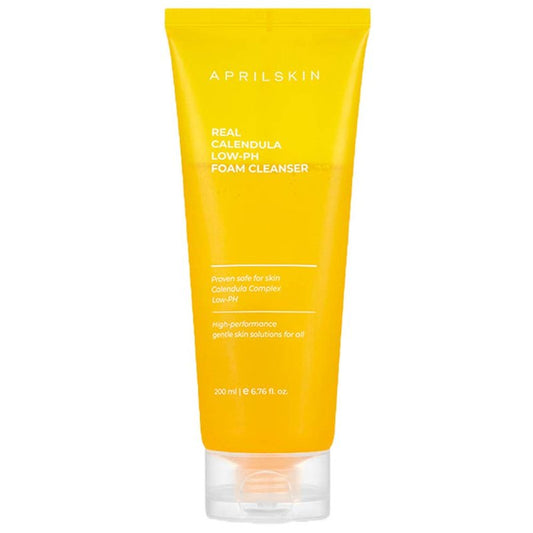 APRILSKIN Calendula Low pH Gel Cleanser | Vegan, Cruelty Free | Dry, Sensitive, Acne-Prone Skin| Gentle deep cleans with micro micellar bubbles | 6.76 oz | No sulfates and artificial fragrance