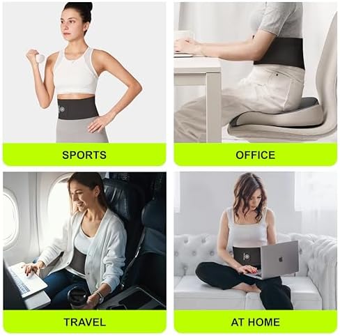Ultra Thin Back Brace for Lower Back, Breathable Lightweight Back Brace for Women & Men, Adjustable Back Support Brace for Lower Back Pain Relief, Sciatica, Scoliosis, Herniated Disc (Black, Medium)