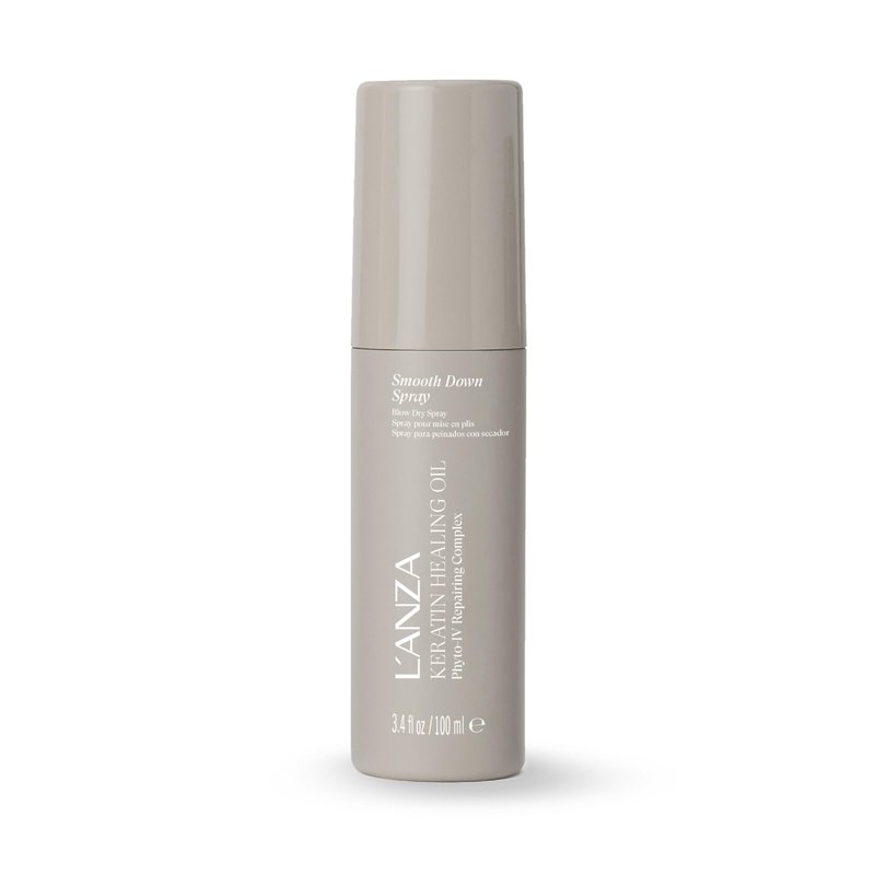 L’ANZA Keratin Healing Oil Smooth Down Spray, Heat Protectant Hairspray for Blowouts, Anti-Frizz Shine Enhancer with UV Protection, Smooths Flyaways, Sulfate Free & Cruelty Free (3.4 Fl Oz)