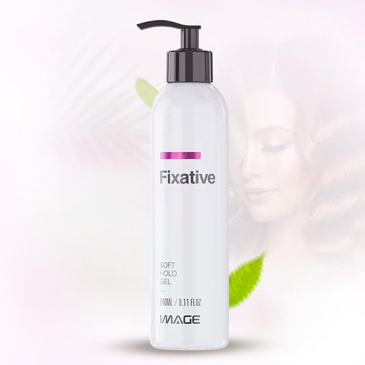 Image Fixative Natural Styler Hair Gel – Soft Hold Styling Gel for All Hair Types – Frizz Control, Body, and Shine with UV Protection – For Wet or Dry Hair Styles (32 Fl Oz)