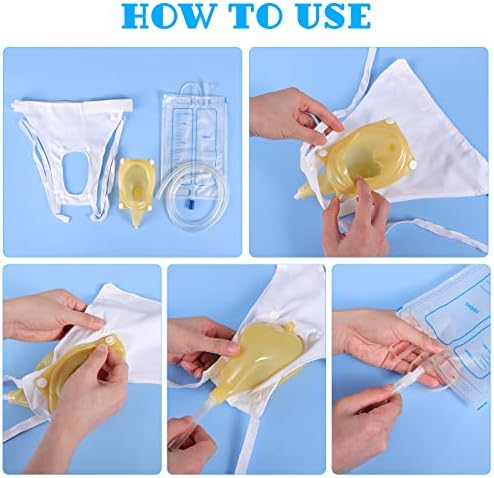 HEALLILY Female Urine Bag Urinal Collector Anti Allergic Medical Liquid Urine Bag Wearable Urinal System for Women Ladies