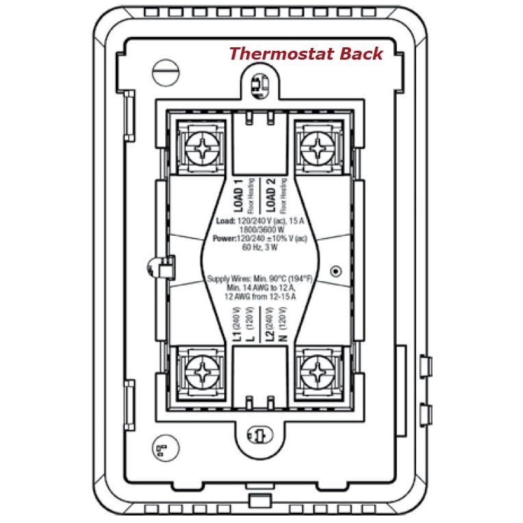 SunTouch CommandPLUS Floor Heating Thermostat SunStat 500950 Universal WiFi Programmable Touchscreen + Floor Sensor Included 120V/240V