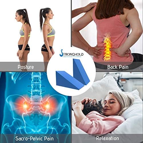 Stronghold Pelvic Sacral Blocks Set High-Density Foam Wedges - Royal Blue Set