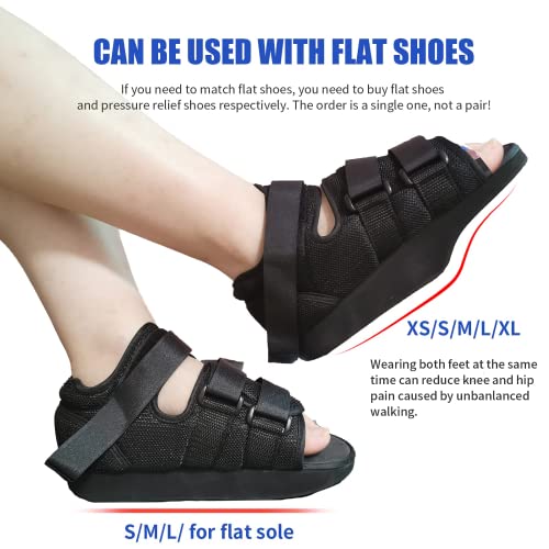 GHORTHOUD Offloading Post Op Shoe Forefoot Foot Shoes for Broken Toe Surgery Non Weight Medical Shoes for Men and Women（Large）