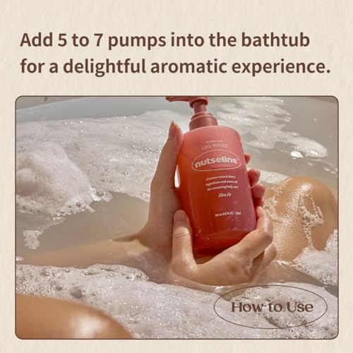 [AROMA NUT] Natural Body Care Gift Set ? Korean Skincare Firming Oil Wash 315ml + Body Lotion 200ml + Travel Sizes + Body Sponge | Moisturizing, Aromatherapy Spa Kit