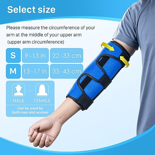 Cubital Tunnel Elbow Splint, Ulnar Nerve Night Brace, for Women & Men, Arm Elbow Splint Support for Left and Right, Built-in 3 Support Plates -L/XL