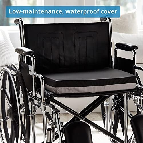 McKesson Seat Cushion for Wheelchairs and Office Chair, Foam / Gel, 20 in x 18 in x 3 in, 4 Count