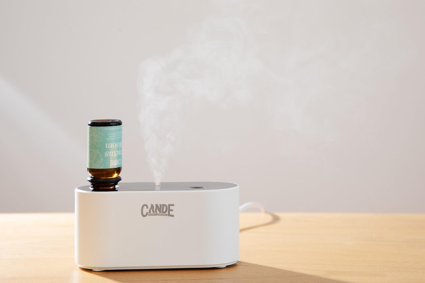 CE CRAFT Waterless Travel Diffuser Gift Set - Rechargeable Diffuser for Aromatherapy - Includes 3 Fragrance Oils - Fragrance Dispenser for Office and Home - Clean, Black