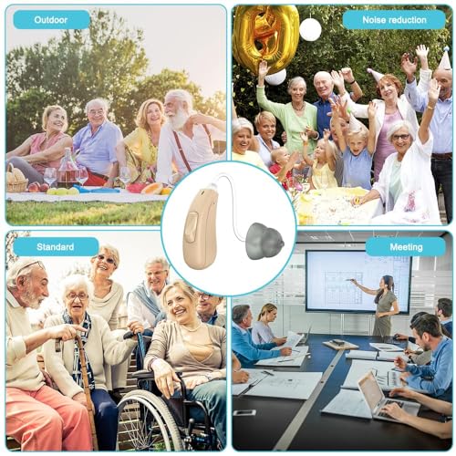 TrueSound11-Channel Rechargeable Hearing Aids for Seniors，Waterproof OTC Hearing Device with AI Noise Cancellation & Magnetic Charging Case