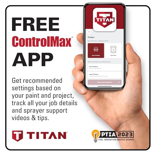 Titan Tool ControlMax ‎0580008 1900 PRO High Efficiency Airless Paint Sprayer, HEA Technology decreases Overspray by up to 55% While Delivering Softer Spray