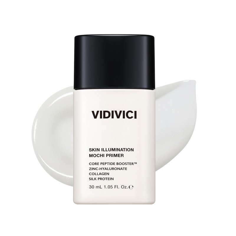 VIDIVICI Skin Illumination Mochi Primer 1.05 fl oz | K-Beauty Pore Blurring & Serum-Like Makeup Primer with 84% Skincare Ingredients, Pearl Soft Focus Effect, Hydrating & Makeup Gripping Base