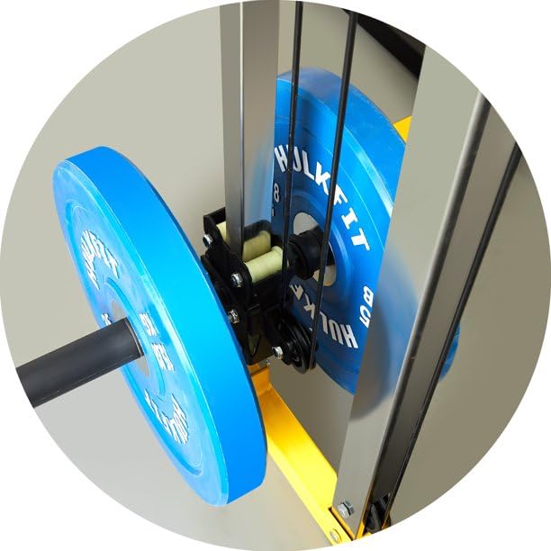 Fitvids Yellow & Black Cable Crossover Attachments for Home Gym, PEC Fly Machine Arms for Power Rack