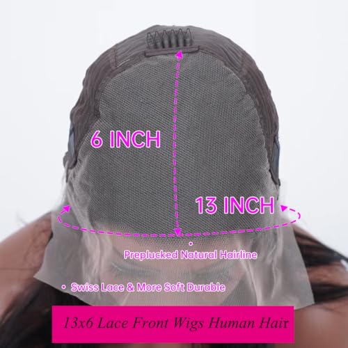 Highlight Honey Blonde Deep Wave Lace Front Wig 13¡¿6 Ombre P4/27 Highlight colored Lace Front Wigs Human Hair Pre Plucked Bleached Knots 200% Density (13x6 Honey Deep, 18 inch)